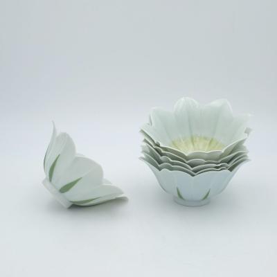 Set of Six Vintage German Lotus Bowls