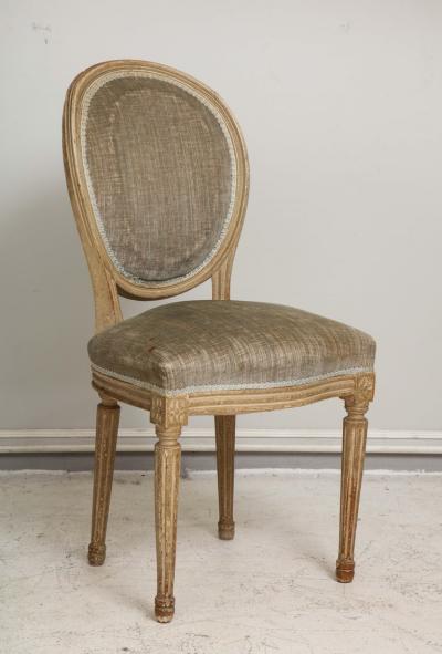 Set of Six Vintage Louis XVI Style Painted Dining Room Chairs