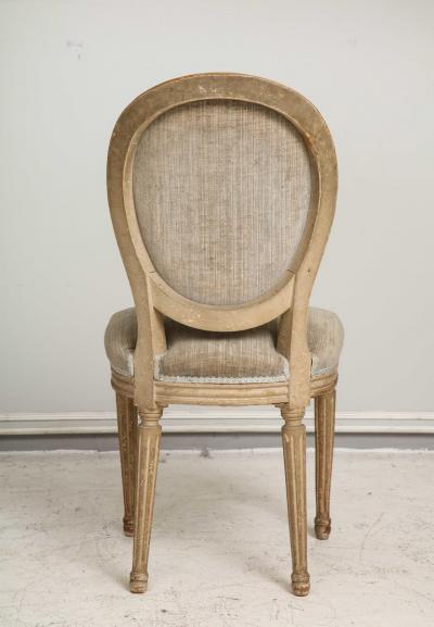 Set of Six Vintage Louis XVI Style Painted Dining Room Chairs