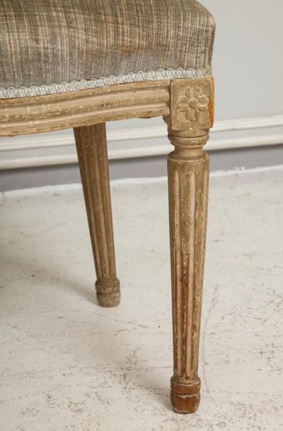 Set of Six Vintage Louis XVI Style Painted Dining Room Chairs