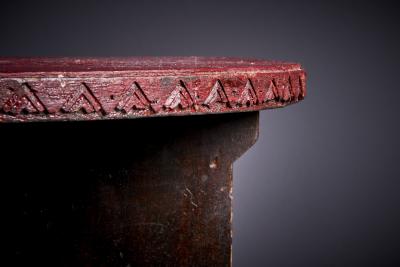 Set of Table and two Art Deco Stools University of Turin Italy 1920s