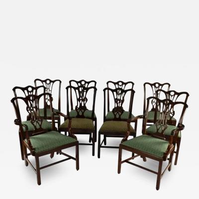 Set of Ten 18th Century Mahogany Dining Chairs