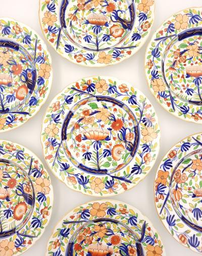 Set of Ten 2 Coalport Soup Bowls England circa 1830