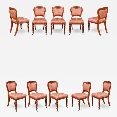 Set of Ten Balloon Back Dining Chairs