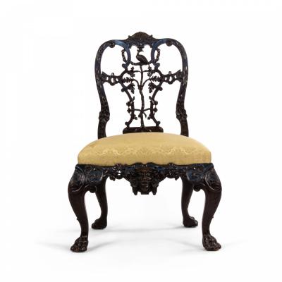 Set of Ten English Chippendale Mahogany Ribbon Chair