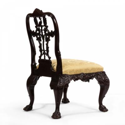 Set of Ten English Chippendale Mahogany Ribbon Chair