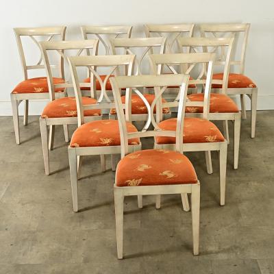 Set of Ten French Vintage Bistro Chairs