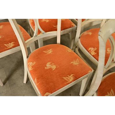 Set of Ten French Vintage Bistro Chairs