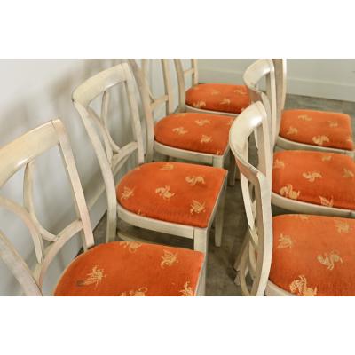 Set of Ten French Vintage Bistro Chairs