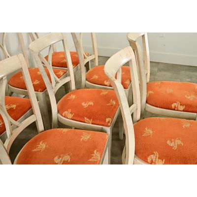 Set of Ten French Vintage Bistro Chairs