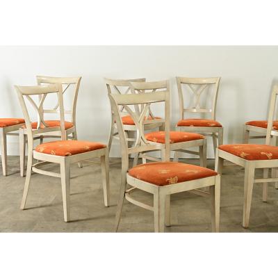 Set of Ten French Vintage Bistro Chairs
