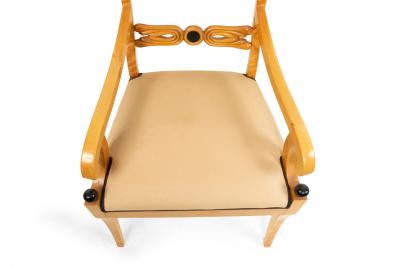 Set of Ten Swedish Biedermeier Birch Dining Chairs