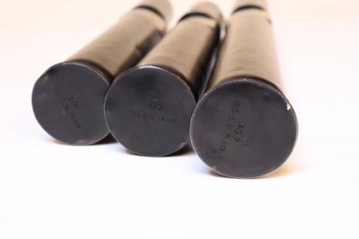 Set of Three Brutalist Blackened Copper Candle Holders by Thomas Roy Markusen