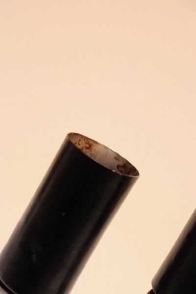 Set of Three Brutalist Blackened Copper Candle Holders by Thomas Roy Markusen