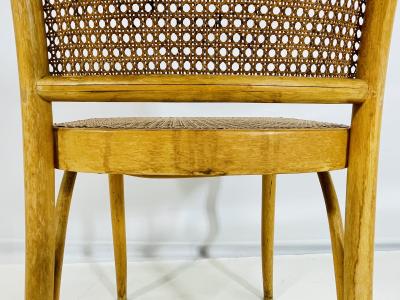 Set of Three Cane Bentwood Side Chairs by Loewenstein Oggo USA 1960s