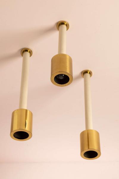 Set of Three Ceiling Spotlights Italian Manufacture late 1950s