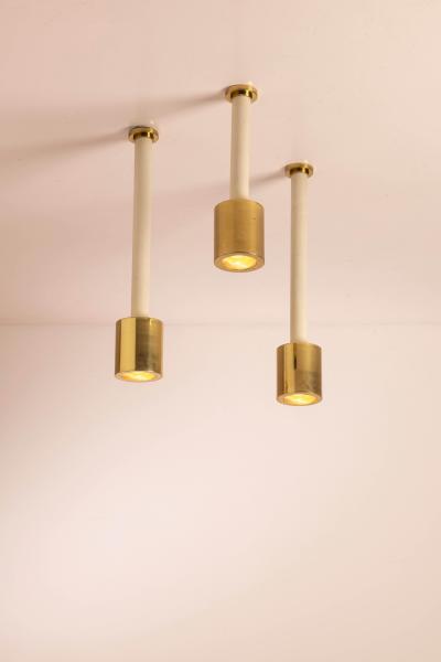 Set of Three Ceiling Spotlights Italian Manufacture late 1950s