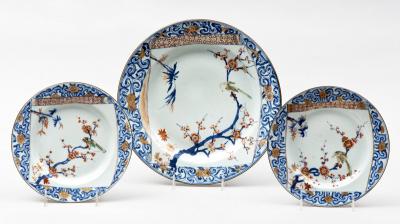 Set of Three Chinese Kangxi Yongzheng Plates