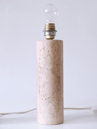 Set of Three Elegant Mid Century Modern Travertine Table Lamps Italy 1960s