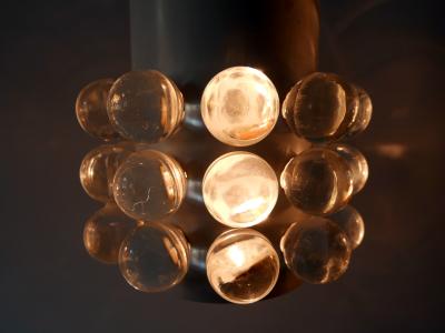 Set of Three Exceptional Mid Century Modern Pendant Lamps Germany 1960s