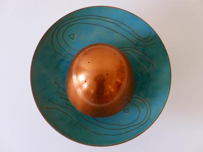 Set of Three Exceptional Mid Century Modern Scandinavian Copper Sconces 1960s