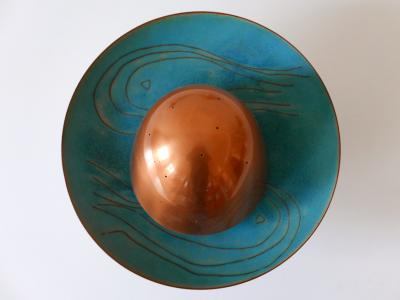 Set of Three Exceptional Mid Century Modern Scandinavian Copper Sconces 1960s