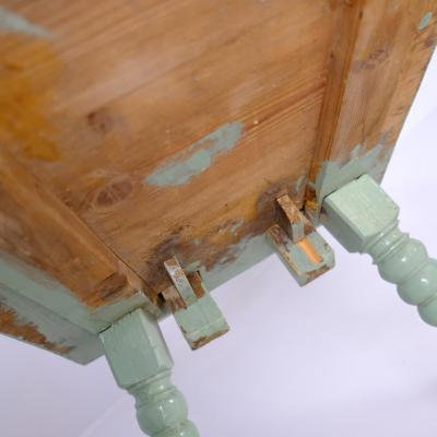 Set of Three Folk Tyrolean Style Chairs in Mind Green Finland c Early 1900s