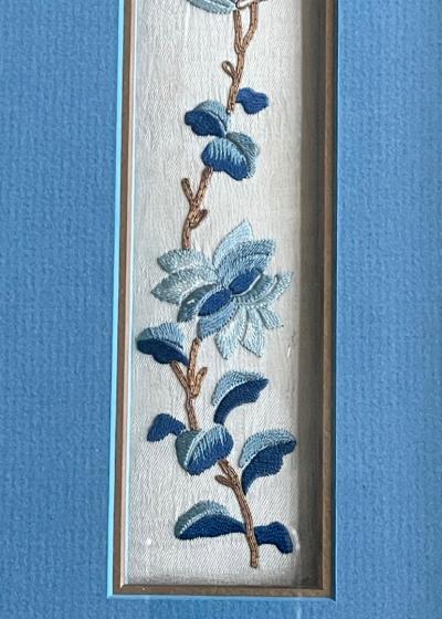 Set of Three Framed Antique Chinese Textiles Qing Dynasty Provenance