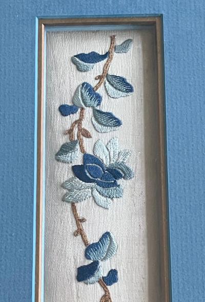 Set of Three Framed Antique Chinese Textiles Qing Dynasty Provenance