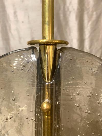 Set of Three Hand crafted Murano Amber Hanging Fixtures