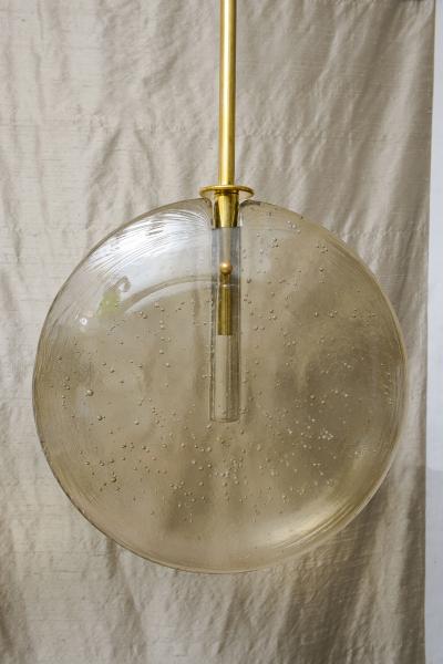 Set of Three Hand crafted Murano Amber Hanging Fixtures