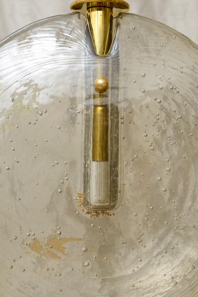 Set of Three Hand crafted Murano Amber Hanging Fixtures