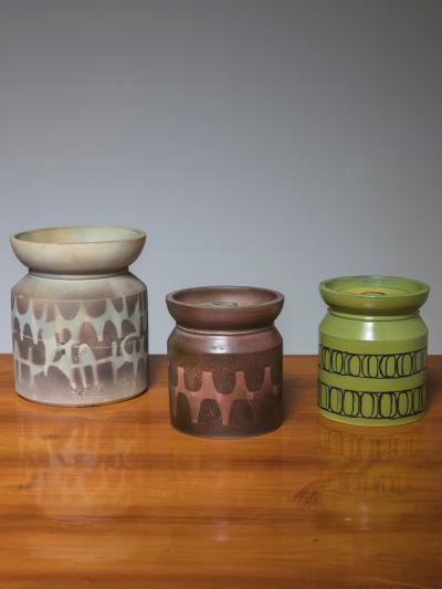 Set of Three Italian 60s ceramic Vases