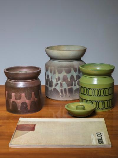 Set of Three Italian 60s ceramic Vases