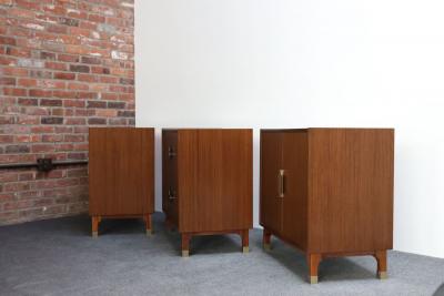 Set of Three Italian Modernist Mahogany Cabinets Chests by Longato Arredamenti
