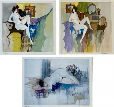 Set of Three Itzchak Tarkay Serigraphs of Nudes