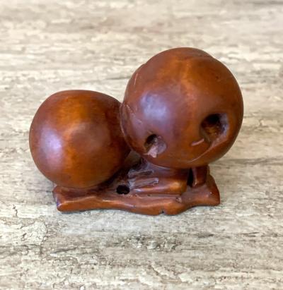 Set of Three Japanese Wood Netsukes