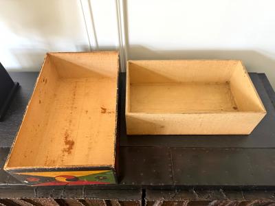 Set of Three Korean Stackable Sewing Box Covered in Hanji Paper