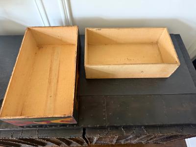 Set of Three Korean Stackable Sewing Box Covered in Hanji Paper