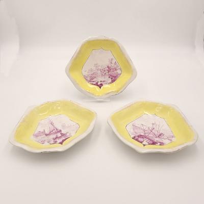 Set of Three Lozenge Shaped Dishes Continental circa 1780