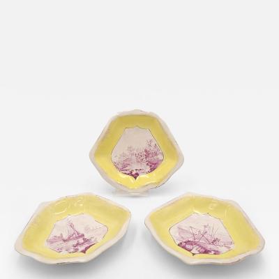 Set of Three Lozenge Shaped Dishes Continental circa 1780