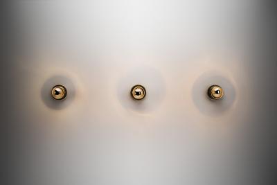 Set of Three Mid Century Brass Wall Fixtures Europe 1960s
