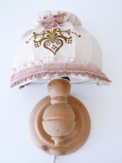 Set of Three Mid Century Modern Pine Rustic Sconces or Wall Lamps Sweden 1970s