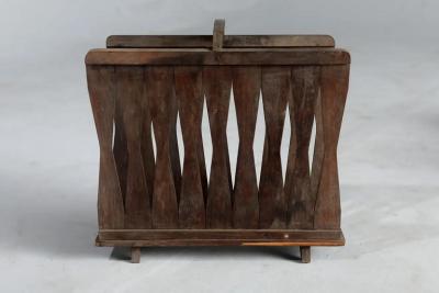 Set of Three Mid Century Modern Wooden Magazine Racks Brazil 1950s