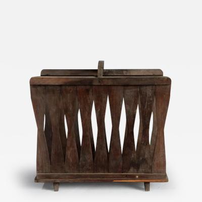 Set of Three Mid Century Modern Wooden Magazine Racks Brazil 1950s