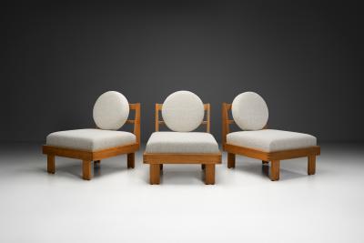 Set of Three Modern Lounge Chairs Europe Mid 20th Century