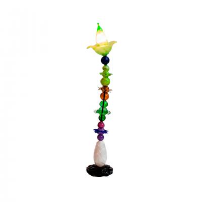 Set of Three Modernist Style Multicolored Glass Sculptural Floor Lamps