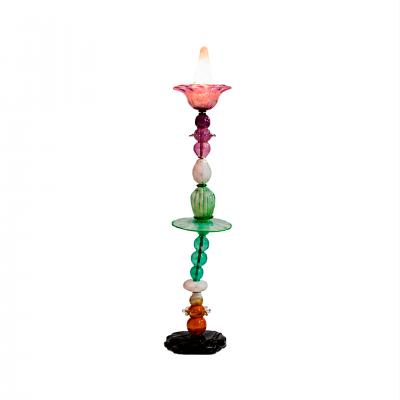 Set of Three Modernist Style Multicolored Glass Sculptural Floor Lamps