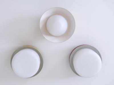 Set of Three Rare Lovely Ceiling Fixtures or Flush Mounts Germany 1960s