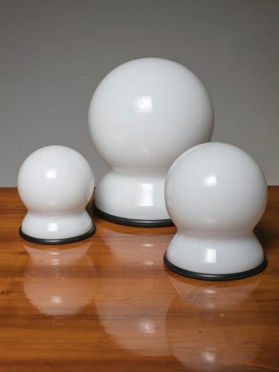 Set of Three Scafandro Table Lamps by Sergio Asti for Candle